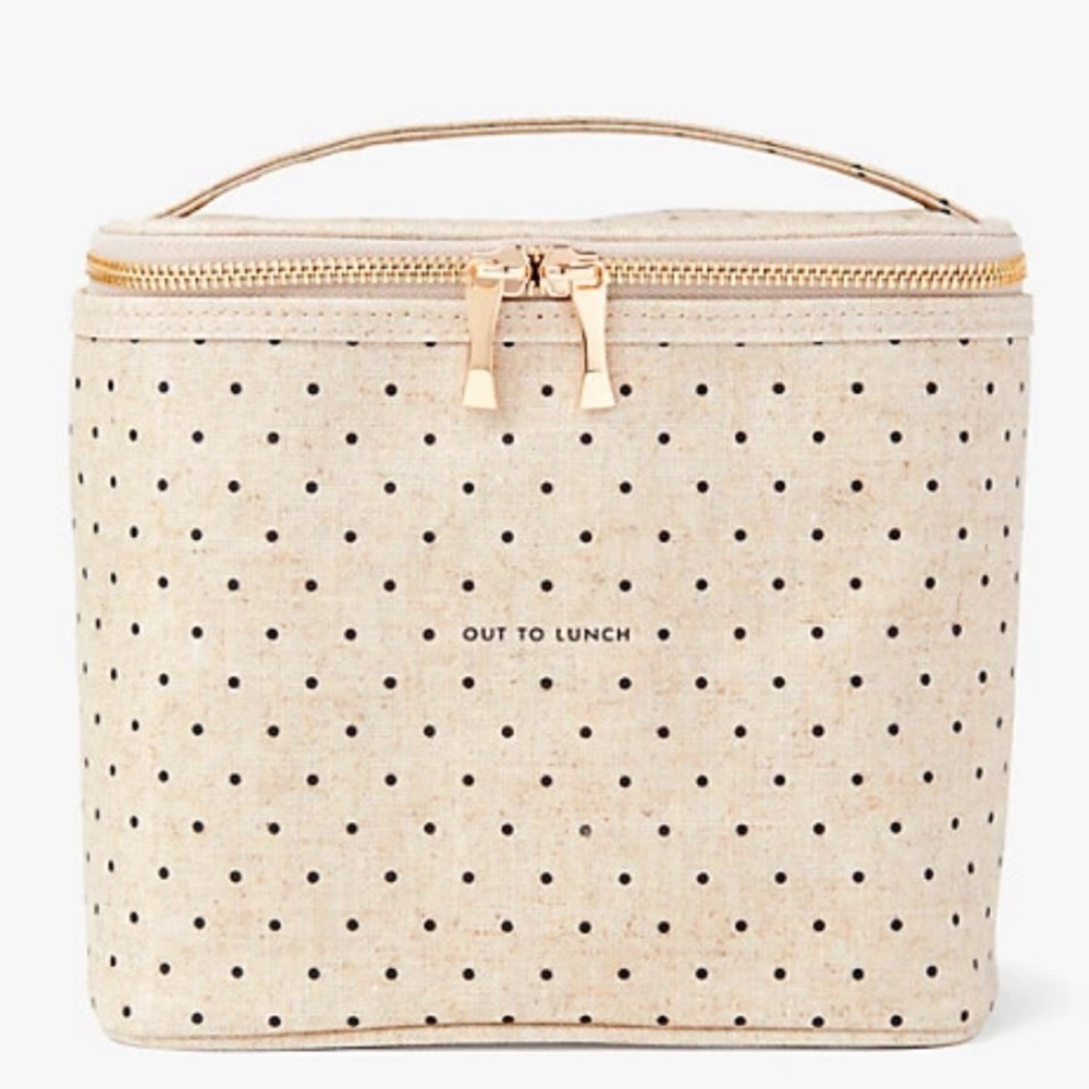 Cream Polka Dot Cosmetic Bag
